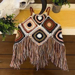 Crochet cropped tank top